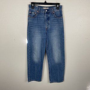 Levi's Ribcage Straight Ankle High Rise Medium Wash Retro Jeans Women's Size 26